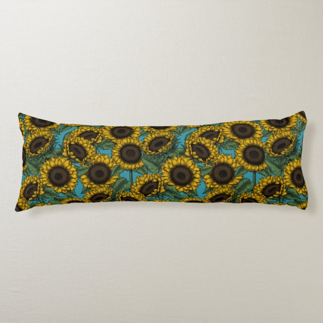 Sunflower field body cushion (Front)