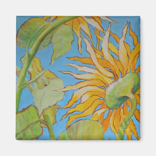 ''Sunflower Field'' by Bruce Tunis Magnet (Front)