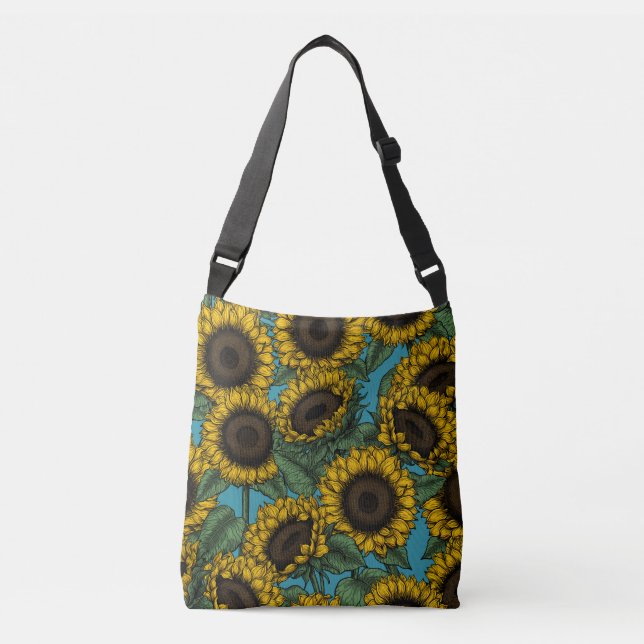 Sunflower field crossbody bag (Front)