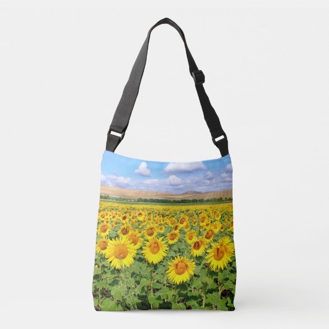 Sunflower field crossbody bag (Front)