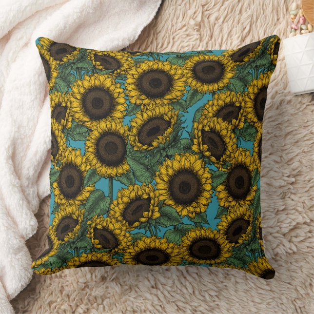 Sunflower field cushion (Blanket)