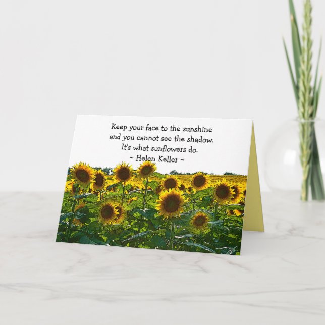 Sunflower Field Encouragement Card (Front)