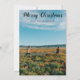 Sunflower Field Family Christmas Holiday Card