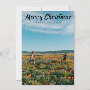 Sunflower Field Family Christmas Holiday Card