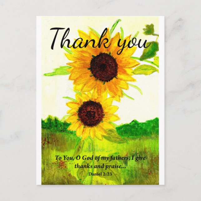 Sunflower Field Holiday Postcard (Front)