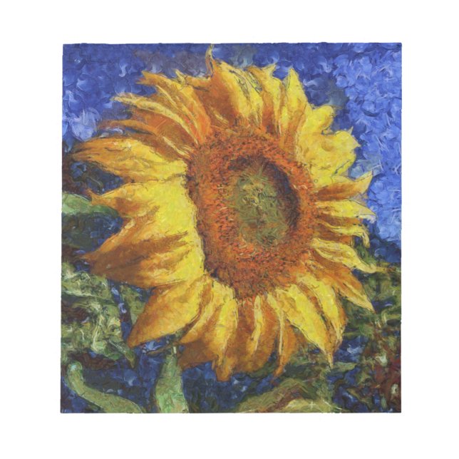 Sunflower Field In Colorful Artistic Style Notepad (Front)