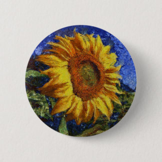 Sunflower Field In Colourful Artistic Style 6 Cm Round Badge