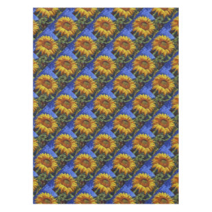 Sunflower Field In Colourful Artistic Style Tablecloth