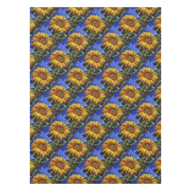 Sunflower Field In Colourful Artistic Style Tablecloth (Front)