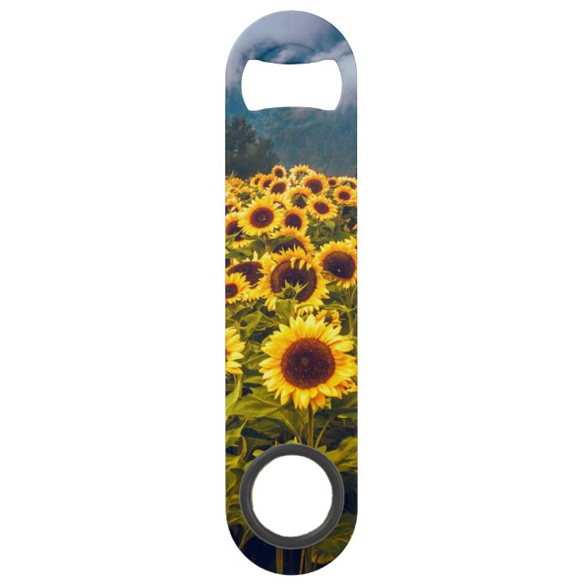 Sunflower Field Landscape Flowers Yellow (Back)