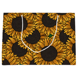 Sunflower Field Large Bag