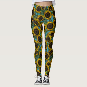 Sunflower field leggings