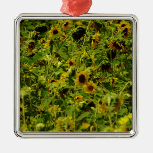 Sunflower field metal tree decoration