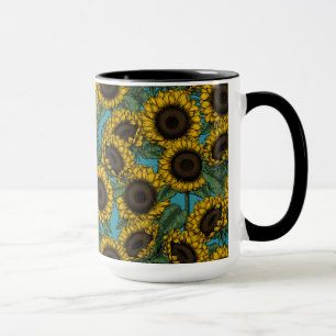 Sunflower field mug