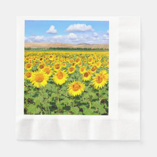 Sunflower field napkin