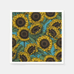 Sunflower field napkin