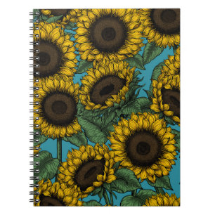 Sunflower field notebook