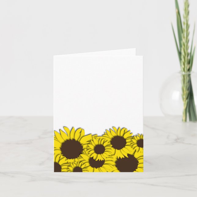 Sunflower Field Notecard (Front)