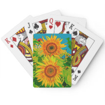 Sunflower Field Playing Cards