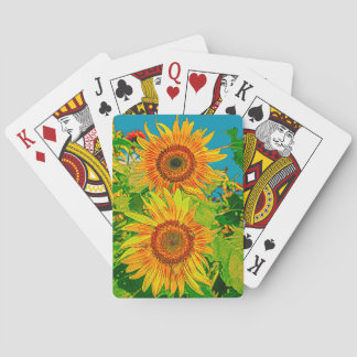 Sunflower Field Playing Cards