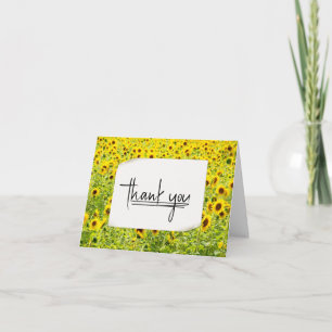 Sunflower Field Thank You Card