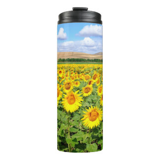 Sunflower field thermal tumbler
