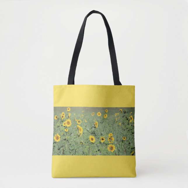 Sunflower Field Tote Bag (Front)