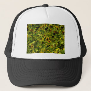 Sunflower field trucker hat