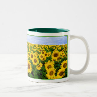 Sunflower Field Two-Tone Coffee Mug