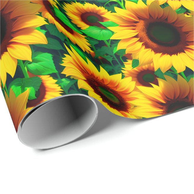 Sunflower field - wrapping paper (Roll Corner)