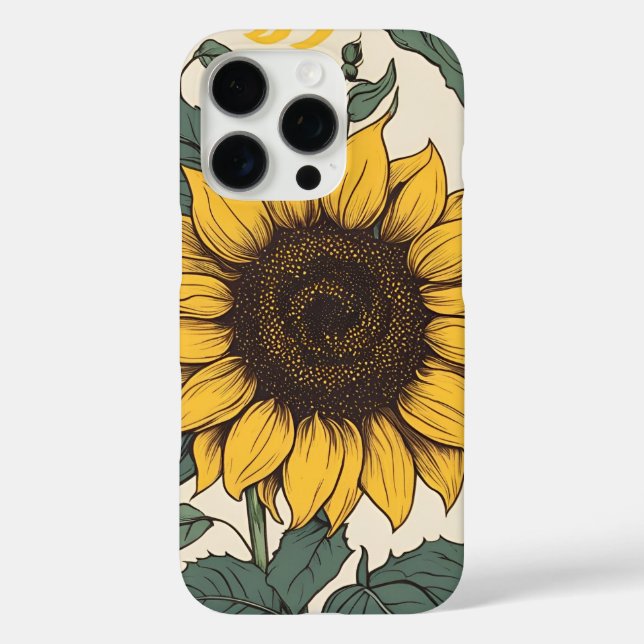 Sunflower Fields: A vibrant Floral Pattern Case-Mate iPhone Case (Back)
