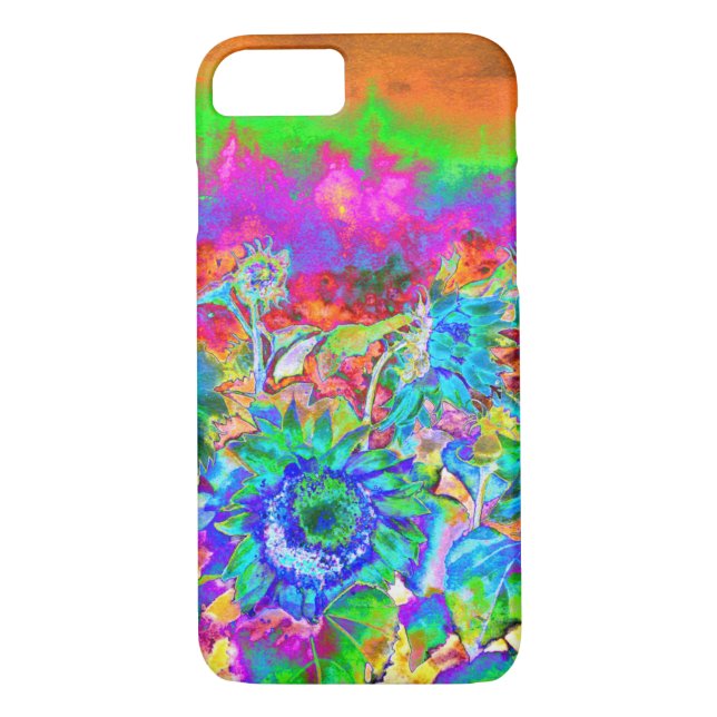 Sunflower Fields - blue Case-Mate iPhone Case (Back)