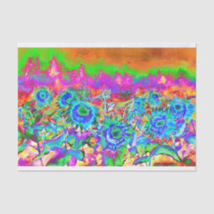 Sunflower fields _ blue tissue paper