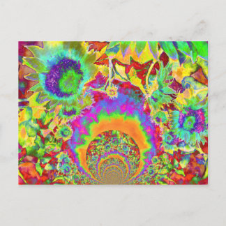 Sunflower Fields Forever - orange Postcard