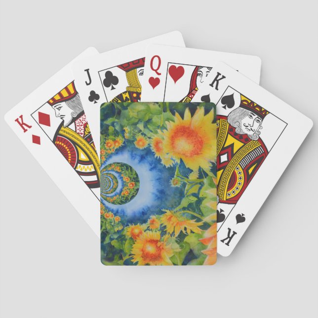 Sunflower Fields Forever Playing Cards (Back)