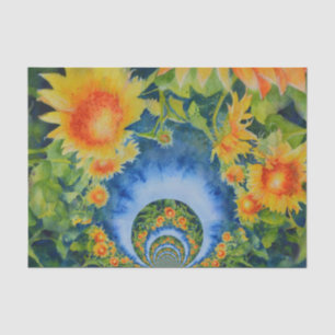 Sunflower fields forever, sunflower mandala  tissue paper