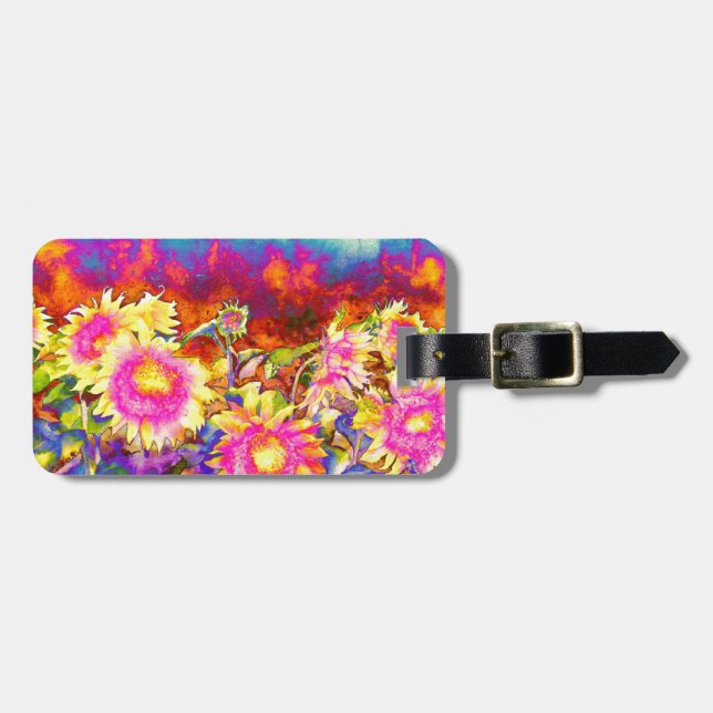 Sunflower Fields Luggage Tag (Front Horizontal)