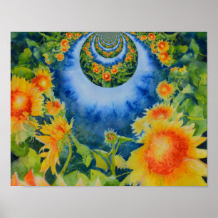 Sunflower Fields Poster