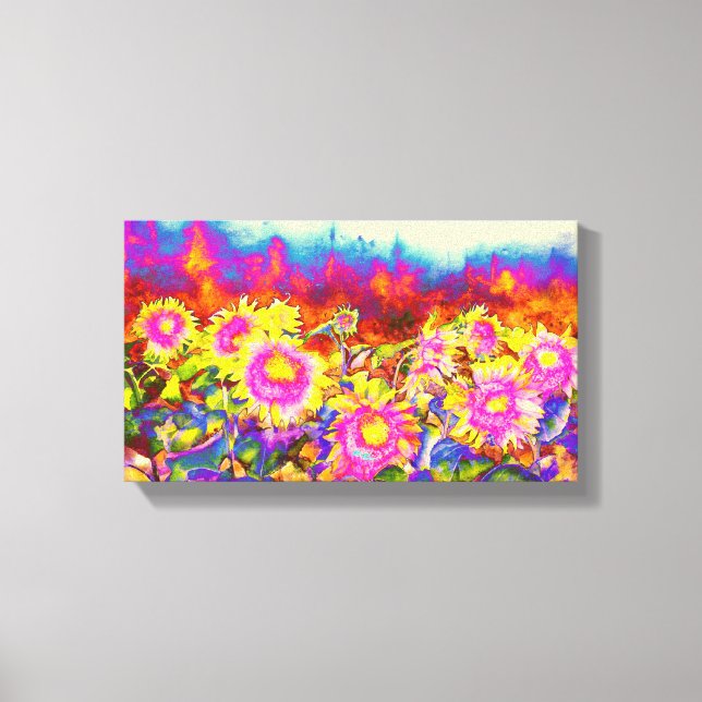Sunflower Fields solar Canvas Print (Front)
