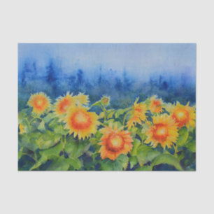 Sunflower fields tissue paper