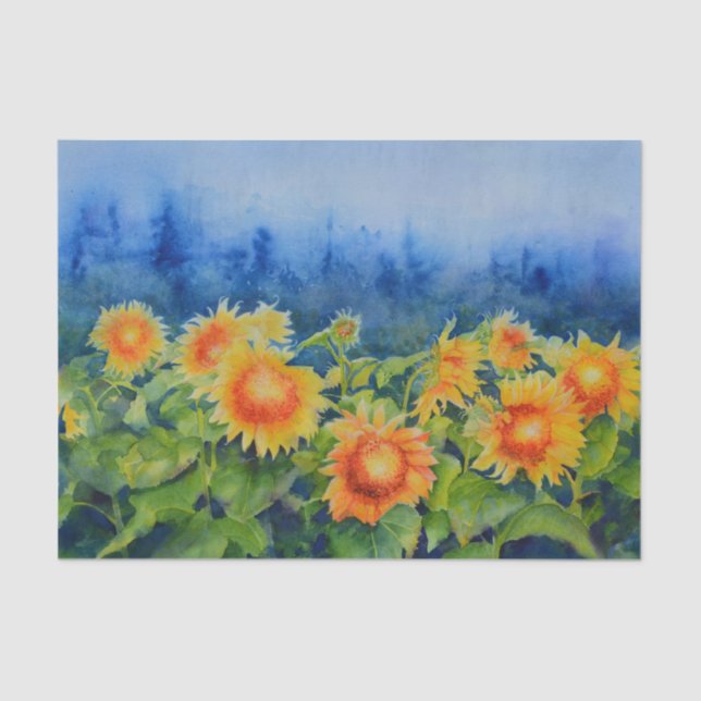 Sunflower fields tissue paper (Front)