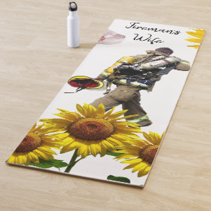 Sunflower Fireman Yoga Mat