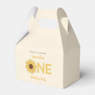 Sunflower First Birthday Favour Box