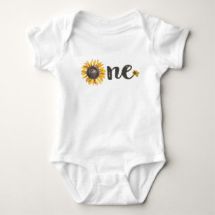 Sunflower First Birthday Outfit Baby Bodysuit