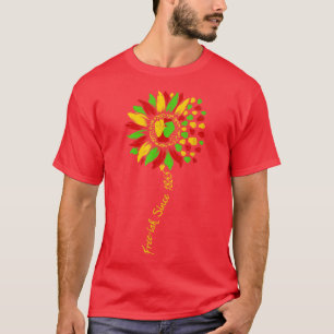 Sunflower Fist Freeish Since 1865 Black History Ju T-Shirt