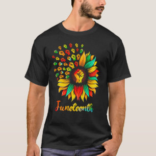 Sunflower Fist Juneteenth, African American Pride T-Shirt