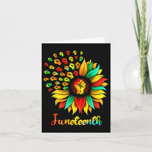 Sunflower Fist Juneteenth Black History African Am Card