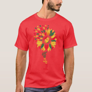 Sunflower Fist Juneteenth Black History African Am T-Shirt