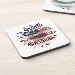 Sunflower flag coaster