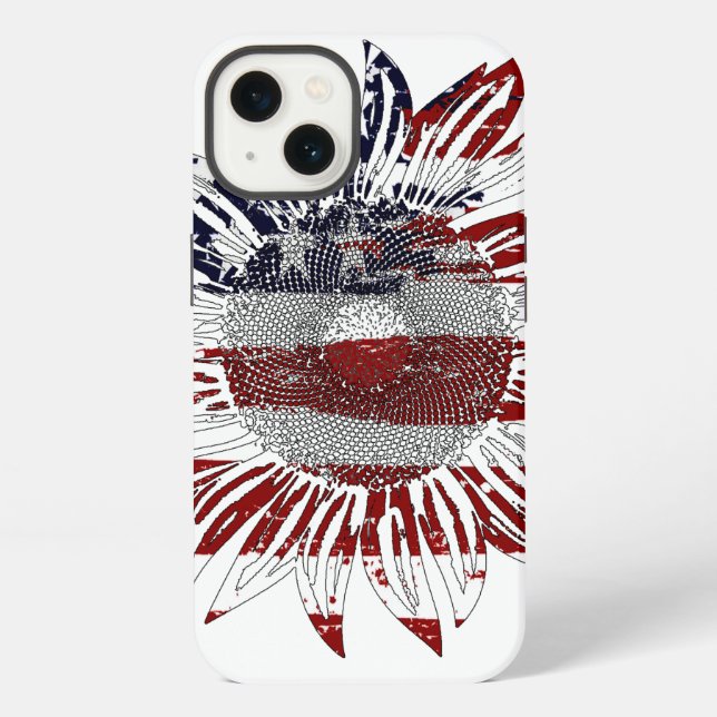 Sunflower flag  iPhone case (Back)